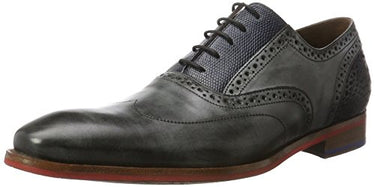 Floris van Bommel Herren 19062 Oxford, Grau (black calf), 43 im Sale